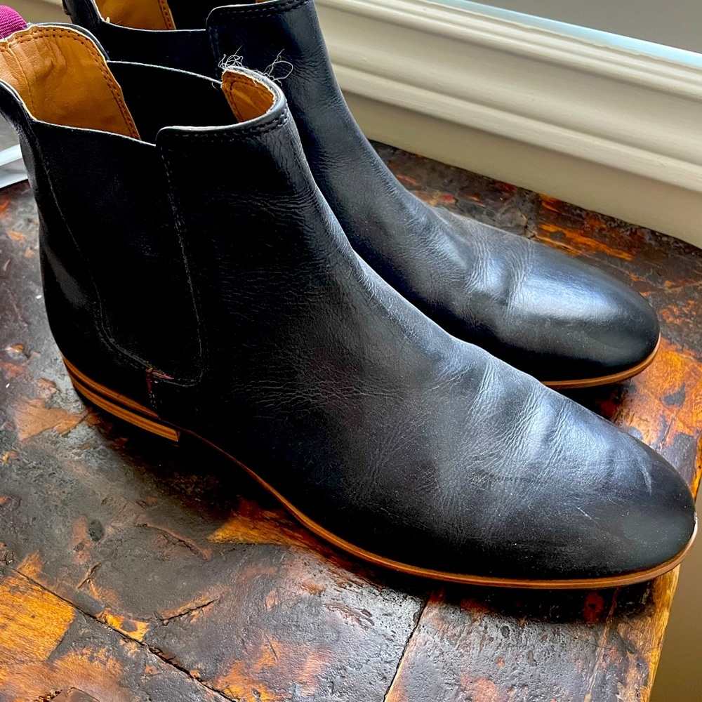 Topshop Black Leather Boots